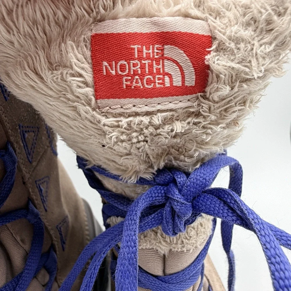 The North Face Shellista Lace II Boot Atmosphere Grey Blue Iris Girl's Sz 5 Snow